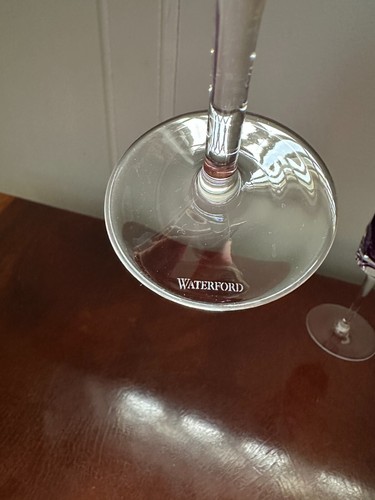 New Set of 2 WATERFORD CRYSTAL Icon Amethyst Purple Champagne Toasting Flutes - Picture 12 of 13