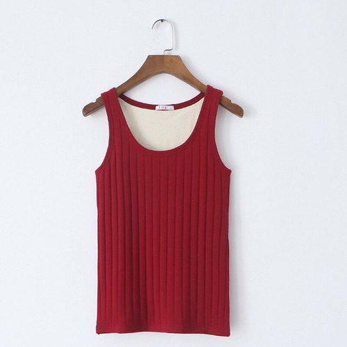 Winter Damen warm solide ärmellos Tank Top Unterwäsche Fleece Thermo Weste M-2XL□ - Bild 11 von 14