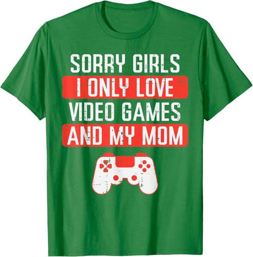 Sorry Girls Love Video Games Mom Valentines Day Toddler Boys T-Shirt Hoodie - Picture 14 of 18