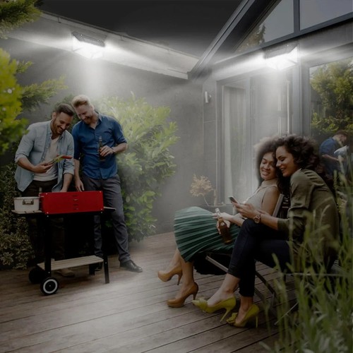 100LED Solar Motion Sensor Light Waterproof Outdoor Garden Spotlight Summer Gift - Picture 19 of 24