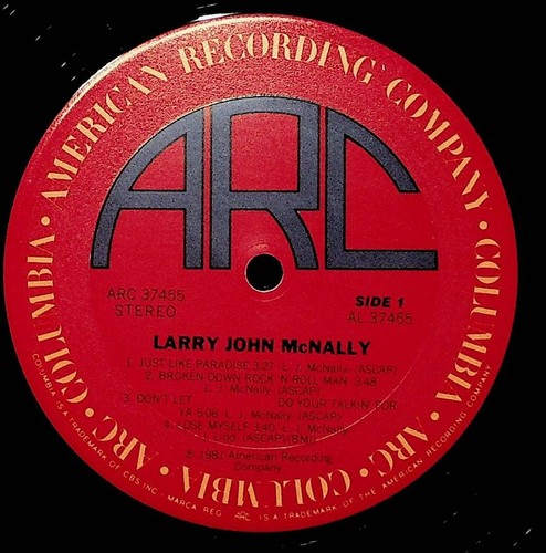 1981 Larry John McNally Self-Titled Vinyl LP Record - Picture 4 of 4