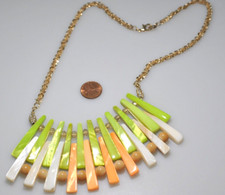 Anthropologie mop bib statement spring rhinestone Necklace 22" AN21