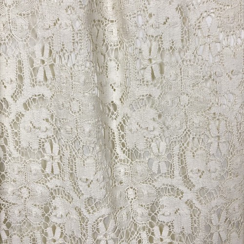 Vtg Evan Picone 6 Cream Lace Long A-Line Gathered Skirt Cottagecore Union Made - Picture 8 of 12