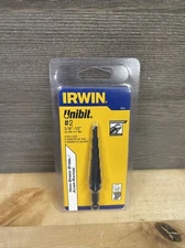 Irwin 10232 #2 Unibit Step Drill Bit, 3/16" - 1/2", Speed Point HSS USA New