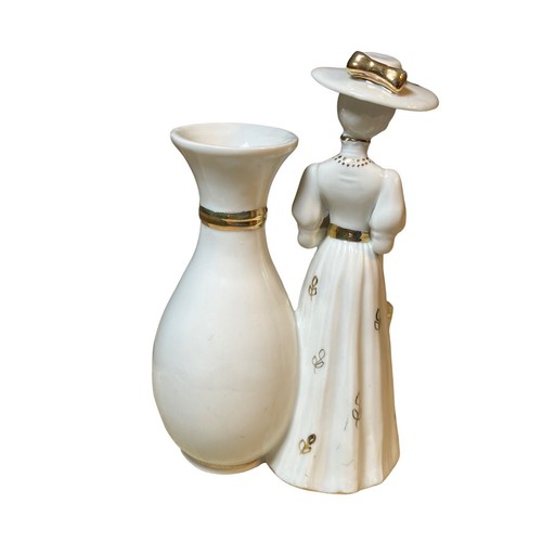 Vintage Porcelain Victorian Lady With Vase - Picture 7 of 11