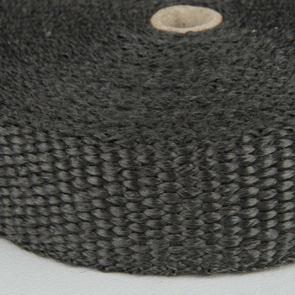 🇮🇹 10M BENDE BENDA NERA TERMICA MARMITTA COLLETTORI TRIUMPH CHOPPER MOTO - Immagine 2 di 3