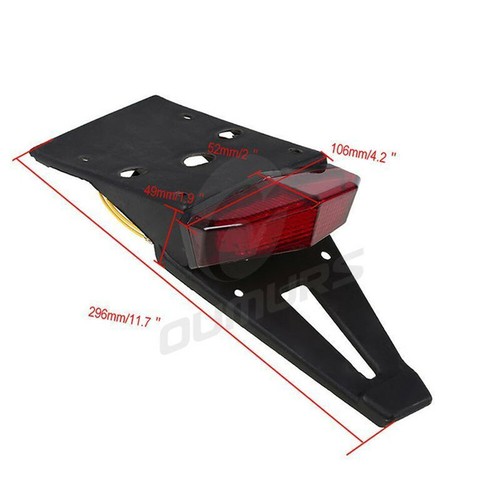 Guardabarros trasero universal LED de enduro luz trasera todoterreno bicicleta de tierra - Imagen 4 de 12
