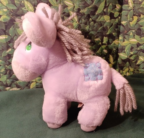 Vintage Applause Precious Moments Plüschtier Stofftier Pferd oder Esel helllila 1985 - Bild 6 von 12