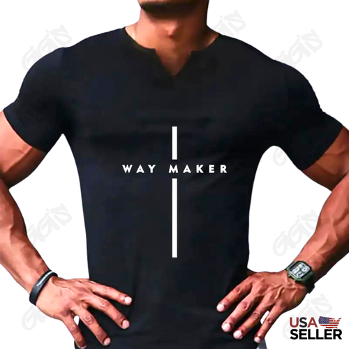 WAYMAKER T-Shirt Uomo 1X Nero Cross Tessuto Elasticizzato Leggera Vestibilità Atletica NUOVA - Foto 1 di 6
