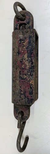 ANTICA SCALA DA APPENDERE CHATILLON IN FERRO RIVESTITO CAPACITÀ 300 LIBBRE VINTAGE GHISA - Foto 2 di 8