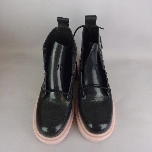 Viktor And Rolf Melissa Boots Size 5 Black Pink Jelly Festival Rave - Picture 7 of 12