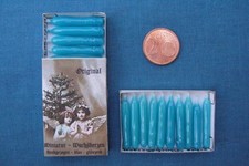 ECHTE handgezogene MINIATUR - WACHSKERZEN bla...