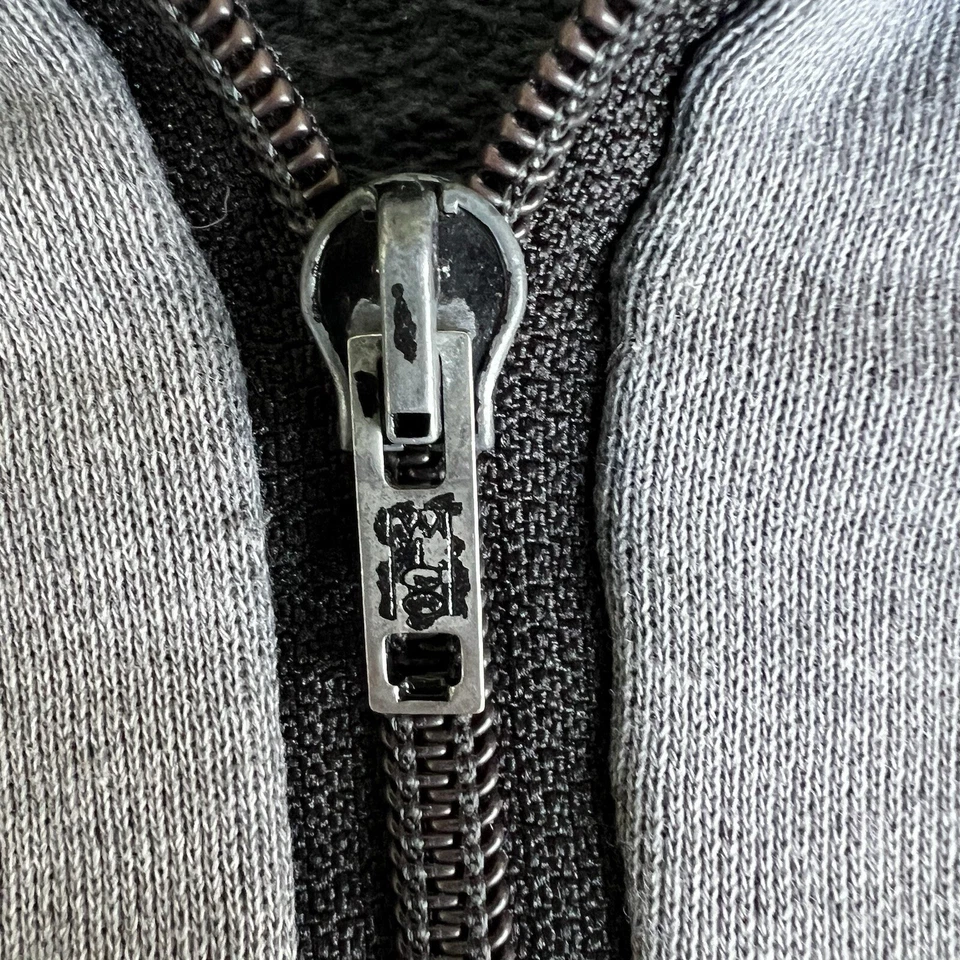 Rare Vintage 70s Nike Quarter Zip Gray Black Cropped Sweatshirt 23.5x22.5” Small - Image 3 of 4