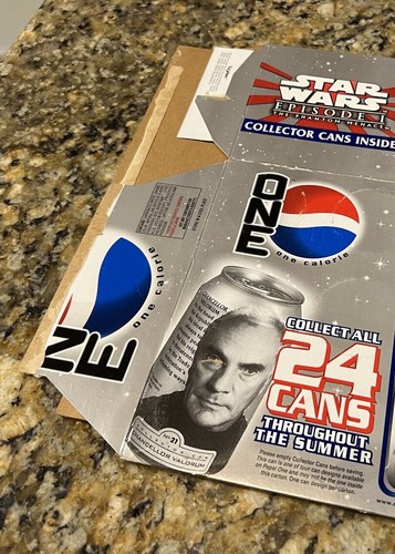 Vintage Pepsi One Star Wars Carrier Cardboard Sign 12 Pack Episode I Cola 2000 - Picture 13 of 17