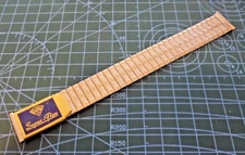 ROWI Super-Flex Expanding Patterned Stainless Steel 20mm Watch Strap Bracelet