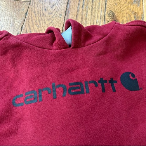 Carhartt Kids Red Hoodie Youth Size S 8-10 - Picture 3 of 5