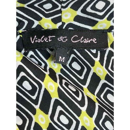 Blusa para mujer Violet & Claire sin mangas negra amarilla talla mediana - Imagen 11 de 11