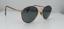 Vintage Status Brown Gold Metal Oval Sunglasses FRAMES ONLY