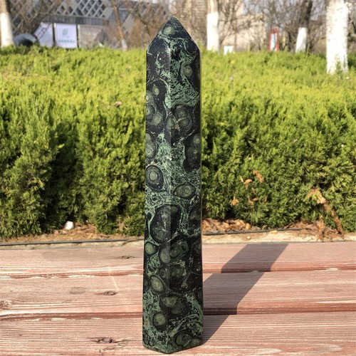 2,88 Pfund natürlicher Kambaba Jaspis Quarzkristall Obelisk Spitzstab Heilung XA5804 - Bild 11 von 14