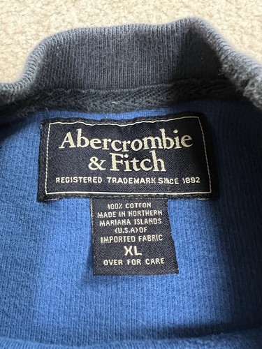 Abercrombie & Fitch Sweater Boys Extra Large Blue Pullover Cotton Preppy Kids - Picture 9 of 14