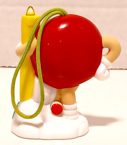 2 adornos de árbol de Navidad rojo liso caramelo amarillo maní chocolate - Imagen 5 de 13