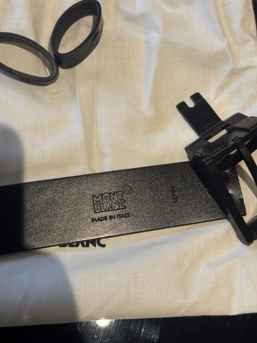 MONT BLANC reversible black and blue belt - Picture 6 of 10