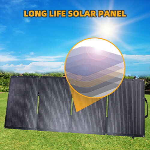 Portable Solar Panel Monocrystalline Foldable Charger for Camper Outdoor RV Trip - Picture 9 of 33