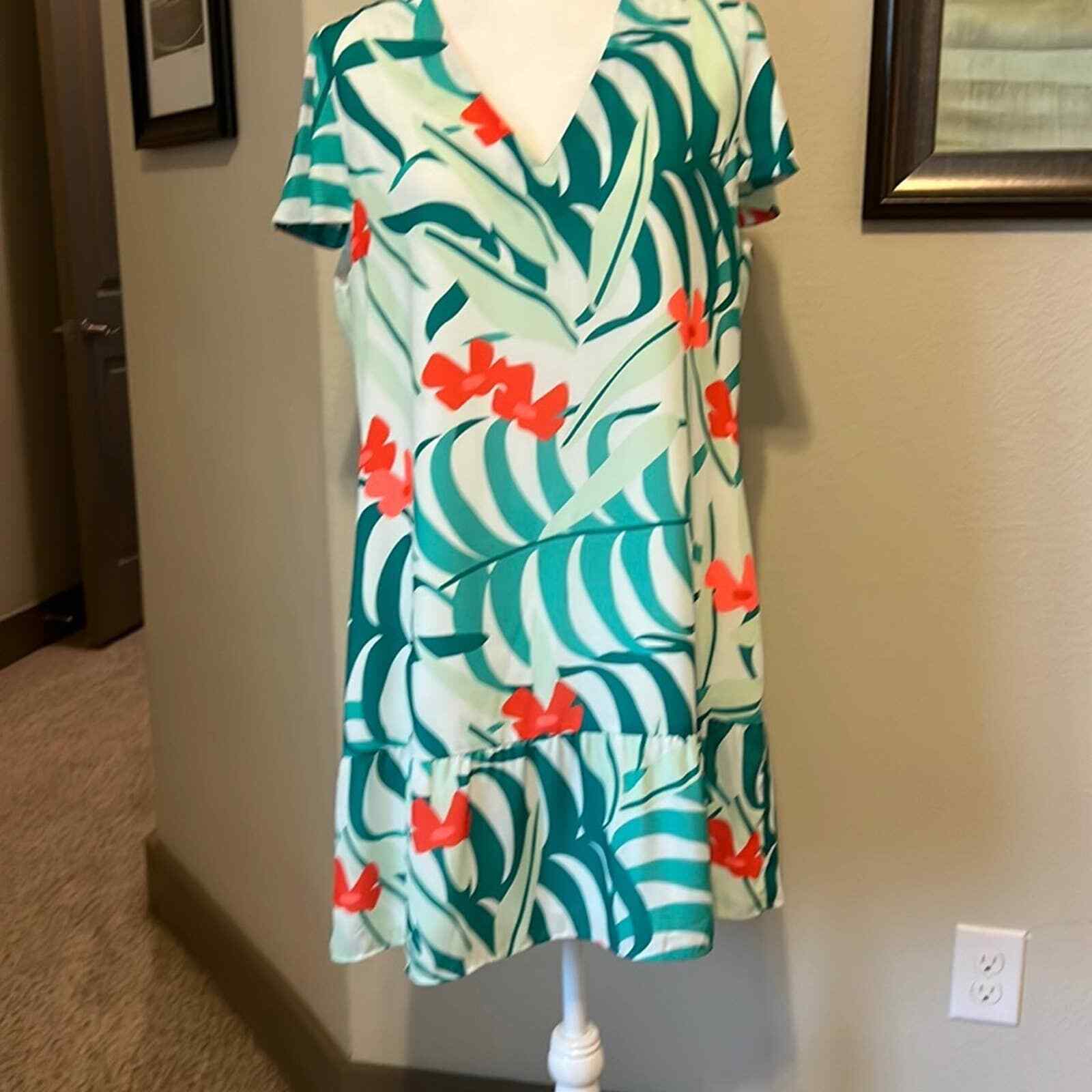 Crosby by mollie burch tropical neon dress- Large | eBay