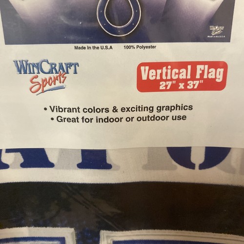 Indianapolis Colts Indoor Outdoor Vertical Banner Flag 27 x 37 Wincraft - Bild 3 von 3