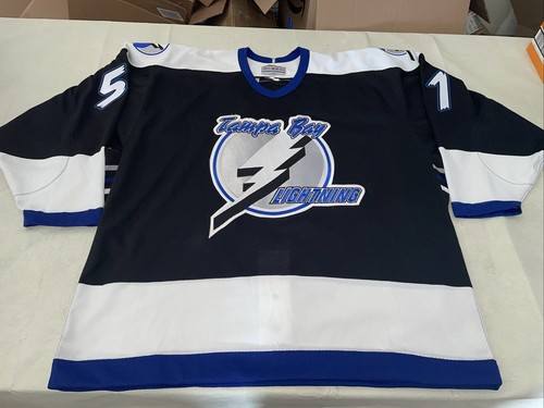Authentic Dale Rominski Tampa Bay Lightning Jersey Mic Clean Nwot 1999 Black Pro - Picture 7 of 9
