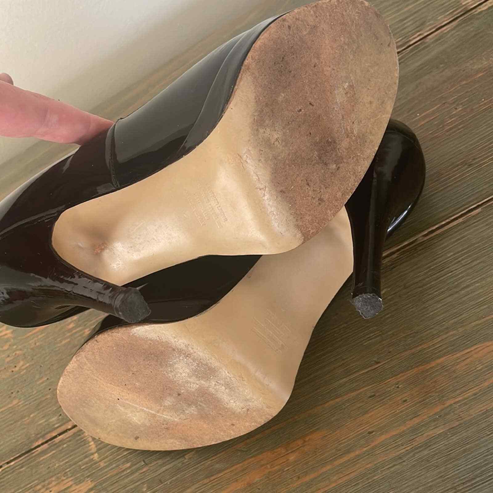 Jeffrey Campbell Black Patent Leather Heels Size 7 - image 8