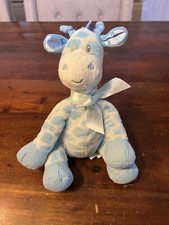 First  Main Jingles Blue 10  Giraffe Lovey Plush  2773 NICE Satin Edges Baby