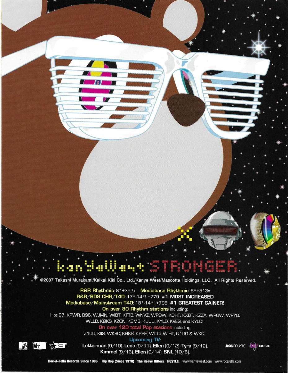 スーパーセール 半額 KANYE WEST Vintage 2007 Stronger PROMO TRADE AD Poster for ミュージシャン