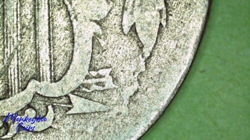 1883 Shield Nickel - Shattered Die Obverse & Pre Cud Reverse - Rare Mint Error - Picture 3 of 13