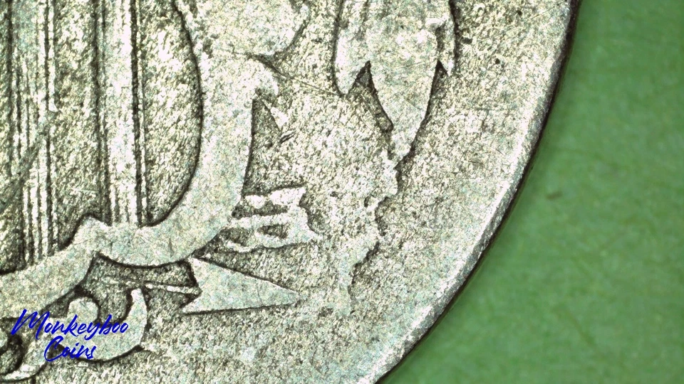 1883 Shield Nickel - Shattered Die Obverse & Pre Cud Reverse - Rare Error Coin - Image 3 of 4