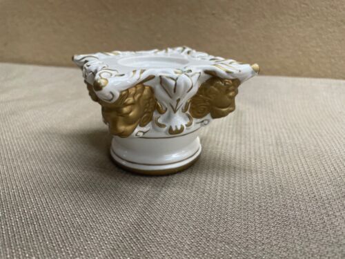 Villeroy & Boch Tea Candle Holder Lions Heads 2 1/2" tall 3 1/2" wide