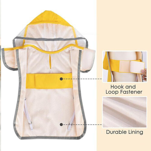 Adjustable Waterproof Dog Raincoat Pet Portable Hooded Travel Raincoat - Picture 9 of 11