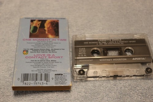 WHITNEY HOUSTON-"ONE MOMENT IN TIME" CASSETTE TAPE, 1988 ARISTA RELEASE, EXCELLE - Picture 2 of 2