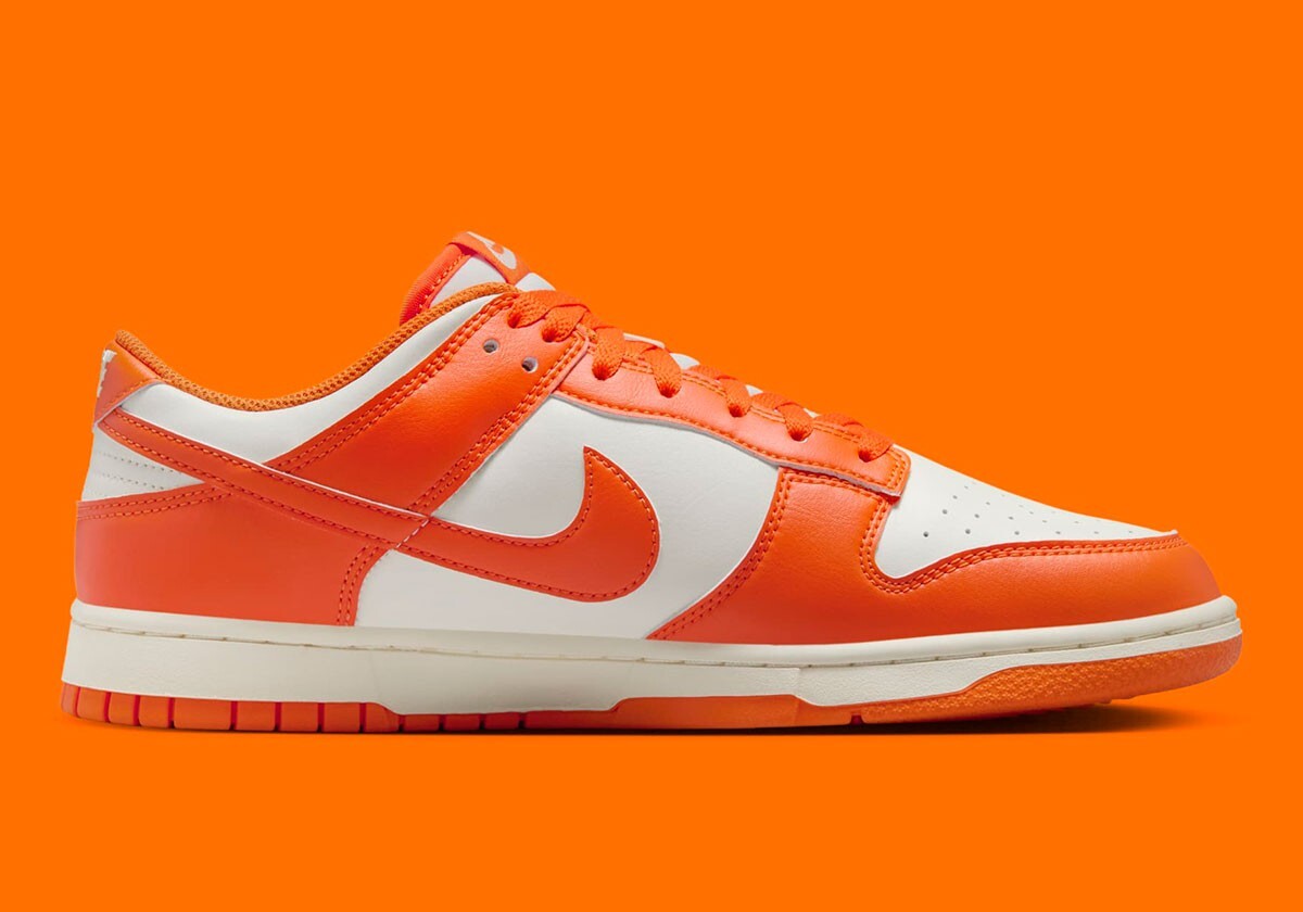 Nike Dunk Low Syracuse Pale Ivory Mens Orange & Ivory Sports