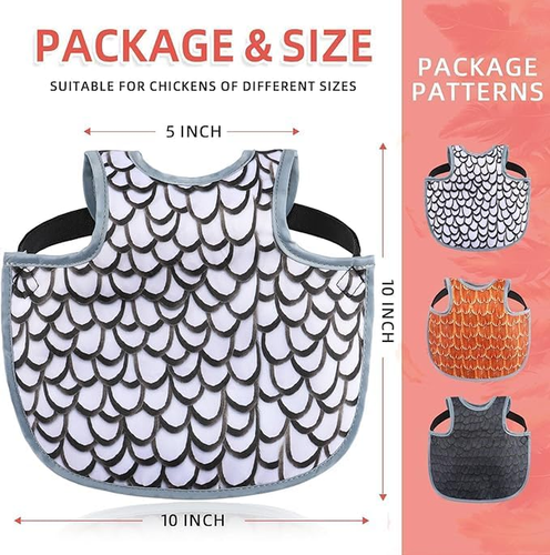 Chicken Saddles for hens, Chicken Apron Back Protector for Hens With Adjustable - Picture 2 of 6