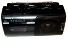 VG+++ Sony CFM-10 Radio Cassette-Corder Recorder Black Tested w/Batteries B
