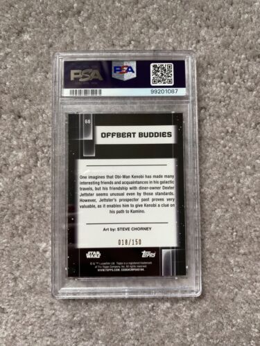 2021 Topps Star Wars Chrome Galaxy 68 OFFBEAT BUDDIES Atomic 18/150 PSA 9 - Picture 2 of 2