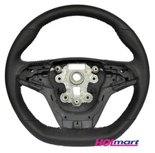  HSV VF Steering Wheel Leather Flat Bottom Perforated Black/White HSV GEN-F Hold