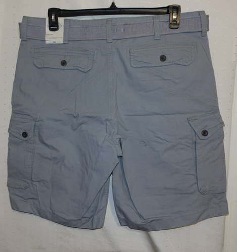 BRAND NEW ST JOHNS BAY MENS GRAY CARGO SHORTS WITH BELT SIZE 38 - Bild 3 von 3