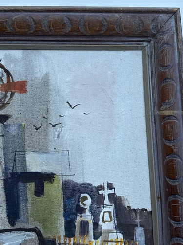 BUD SHACKELFORD PAINTING MODERNIST OLD FAMILY BARN ABSTRACT FAMOUS LISTED OIL - Picture 8 of 24