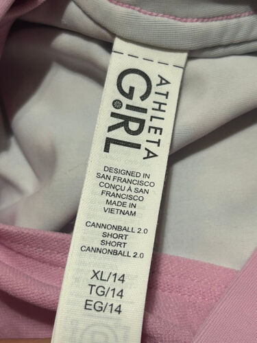 ATHLETA Girl Cannonball 2.0 Swim Gym Shorts Pink Tie Dye Size XL/14 - Picture 7 of 8
