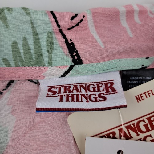 NWT Stranger Things Shirt Mens Medium 100%-Rayon Hopper Button Up Short Sleeve - Picture 17 of 20