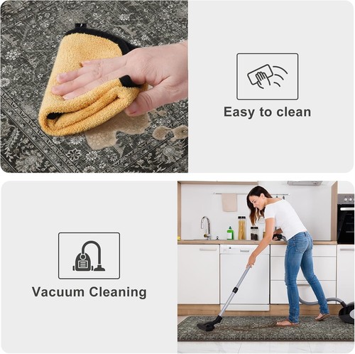 Anti Fatigue Kitchen Mat 2PCS,Waterproof Farmhouse Green Kitchen Rugs Non-Slip - Picture 2 of 9