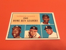 1961  TOPPS   AARON / BANKS  /MATHEWS / BOYER   1960  HOME  RUN  LEADERS  N.L. !