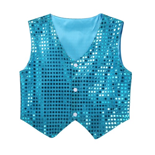 Jungen Weste Ärmellos Kostüm Jazzdance Oberteile Hip Top Shirt Karneval Jacke - Picture 90 of 125